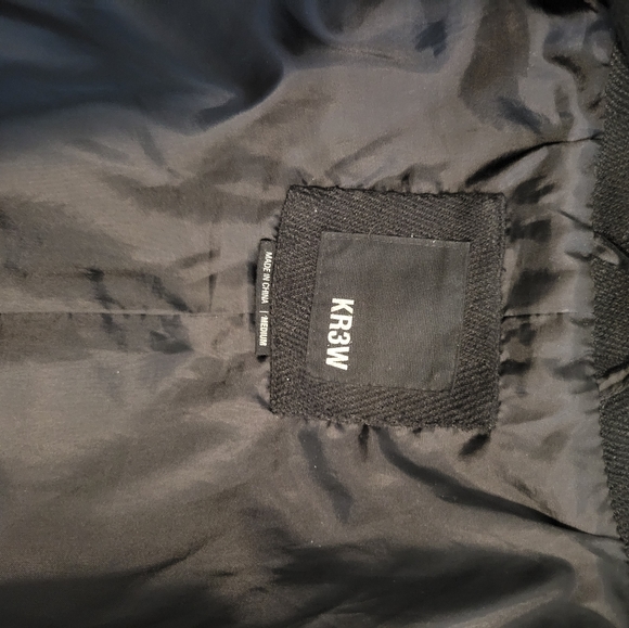 Men's wool black coat - Picture 3 of 3